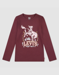 Детский лонгслив Levi's с принтом 1159858665 (Бордовый L) на рост 140-155 см