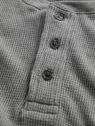 Чоловічий лонгслів GAP із вафельної тканини 1159858753 (Сірий XL)