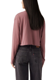 Женский укороченный лонгслив Levi's с принтом 1159858909 (Розовый XXL)