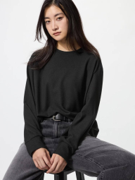 Флісовий лонгслів Uniqlo 1159858970 (Чорний XXL)