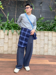 Мужской вязаный флисовый лонгслив UNIQLO 1159859167 (Серый 3XL)