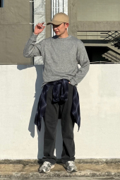 Мужской вязаный флисовый лонгслив UNIQLO 1159859167 (Серый 3XL)