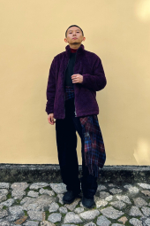 Мужской вязаный флисовый лонгслив UNIQLO 1159859671 (Черный XXL)