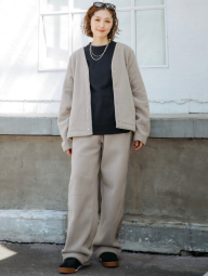 Мужской вязаный флисовый лонгслив UNIQLO 1159859671 (Черный XXL)