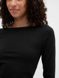 Базовый лонгслив GAP 1159860582 (Черный M)