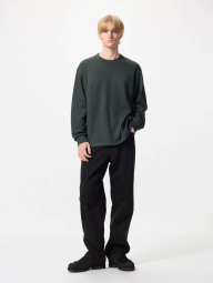 Мужской вязаный флисовый лонгслив UNIQLO 1159860708 (Зеленый M)