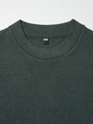 Мужской вязаный флисовый лонгслив UNIQLO 1159860708 (Зеленый M)