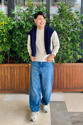 Мужской вязаный флисовый лонгслив UNIQLO 1159860748 (Молочный 3XL)