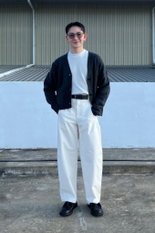 Мужской вязаный флисовый лонгслив UNIQLO 1159860748 (Молочный 3XL)