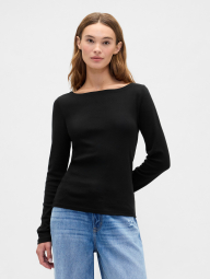 Базовый лонгслив GAP 1159861449 (Черный XS)