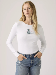 Женский лонгслив Levi's 1159862010 (Белый S)