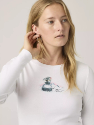 Женский лонгслив Levi's 1159862010 (Белый S)