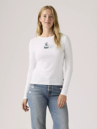 Женский лонгслив Levi's 1159862010 (Белый S)