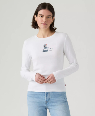 Женский лонгслив Levi's 1159862010 (Белый S)
