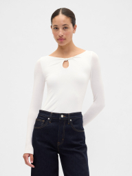 Женский лонгслив GAP 1159862737 (Молочный L)