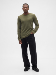 Мужской лонгслив GAP из вафельной ткани 1159862804 (Зеленый XXL)