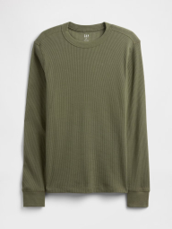 Мужской лонгслив GAP из вафельной ткани 1159862804 (Зеленый XXL)