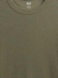 Мужской лонгслив GAP из вафельной ткани 1159862804 (Зеленый XXL)