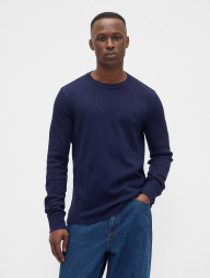 Мужской лонгслив GAP из вафельной ткани 1159862870 (Синий S)