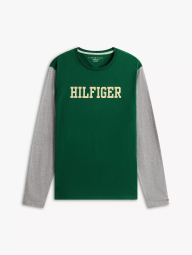 Мужской лонгслив Tommy Hilfiger с логотипом 1159862816 (Серый/Зеленый M)