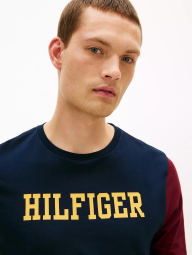 Мужской лонгслив Tommy Hilfiger с логотипом 1159862821 (Синий/Бордовый M)