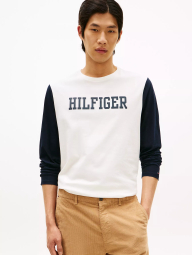 Мужской лонгслив Tommy Hilfiger с логотипом 1159862824 (Молочный M)