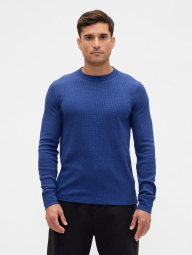 Мужской лонгслив GAP из вафельной ткани 1159862868 (Синий XXL)