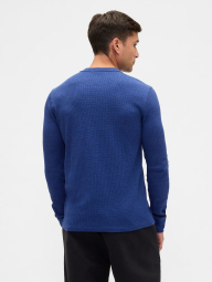 Мужской лонгслив GAP из вафельной ткани 1159862868 (Синий XXL)
