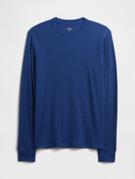 Мужской лонгслив GAP из вафельной ткани 1159862868 (Синий XXL)