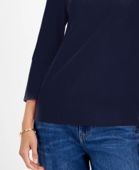 Жіночий лонгслів Tommy Hilfiger із вкороченими рукавами 1159862896 (Синій M)