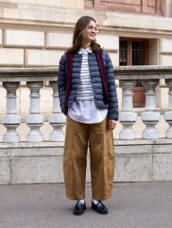 Лонгслив-поло UNIQLO в полоску 1159863058 (Белый/Голубой S)