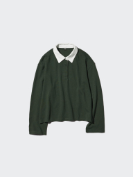 Лонгслив-поло UNIQLO 1159863091 (Зеленый M)