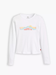 Женский лонгслив Levi's с принтом 1159863408 (Белый XL)