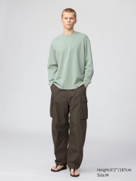Базовый лонгслив UNIQLO с технологией AIRism 1159864454 (Зеленый XXL)