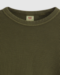 Чоловічий лонгслів Levi's із вафельної тканини 1159864518 (Зелений L)