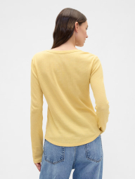 Женский лонгслив GAP из вафельной ткани 1159864685 (Желтый XS)