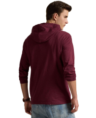 Чоловічий лонгслів Polo Ralph Lauren з капюшоном 1159864752 (Бордовий M)