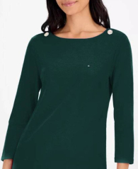 Жіночий лонгслів Tommy Hilfiger із вкороченими рукавами 1159865110 (Зелений XL)