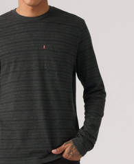 Чоловічий лонгслів Levi's з кишенею 1159865291 (Сірий L)