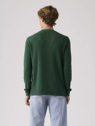 Мужской лонгслив-хенли Levi's из вафельной ткани 1159865492 (Зеленый M)