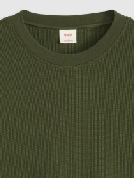 Мужской лонгслив Levi's из вафельной ткани 1159865505 (Зеленый L)