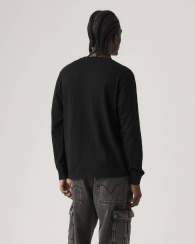 Чоловічий лонгслів Levi's з логотипом 1159865611 (Чорний M)