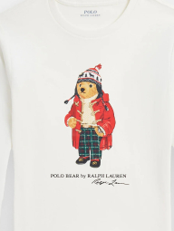 Детский лонгслив Polo Ralph Lauren с принтом 1159873485 (Молочный M) на рост 140-149 см