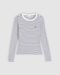 Женский лонгслив Levi's кофта в полоску 1159919125 (Белый S)