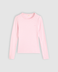 Женский лонгслив Levi's кофта в полоску 1159926828 (Розовый XL)