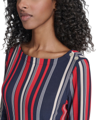Женский лонгслив Tommy Hilfiger 1160096205 (Синий/Красный XL)