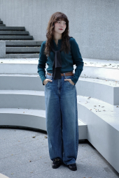 Еластичний лонгслів хенлі UNIQLO в рубчик 1160153910 (Зелений M)