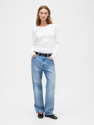 Женский базовый лонгслив GAP 1160164773 (Белый XXL)