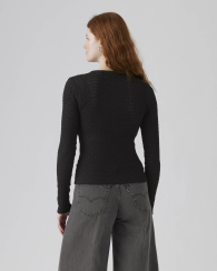 Жаккардовый лонгслив Levi's 1160377398 (Черный XS)