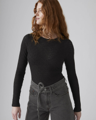 Жаккардовый лонгслив Levi's 1160377398 (Черный XS)